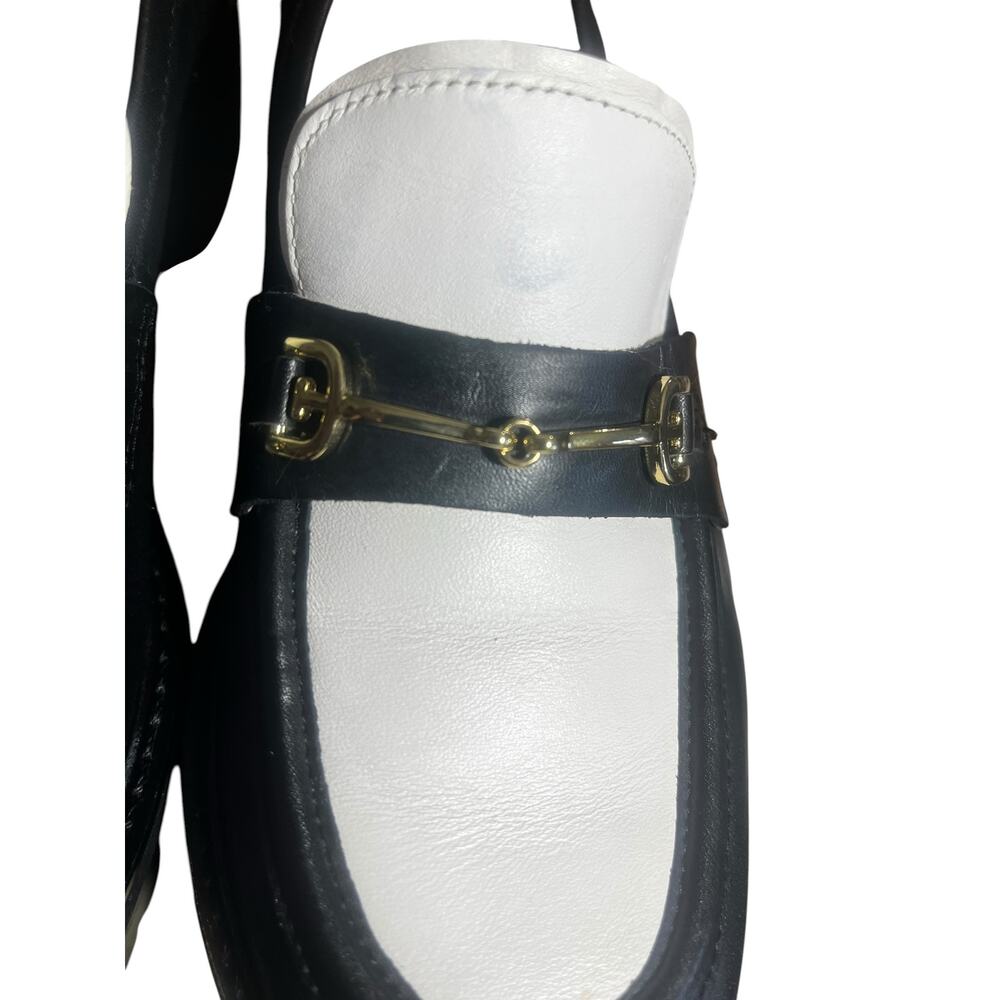 Sam Edelman Women's Tully Black and White Loafers Lug Sole Sz 7 Leather - Picture 7 of 10